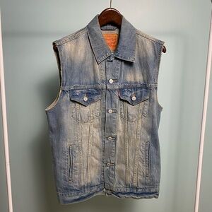 Levi's Classic Blue Denim Vest